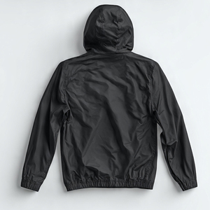 Vente en gros de sweats à capuche coupe-vent pour hommes, manches longues, imperméables, sweats à capuche noirs OEM pour hommes - Product Image 2