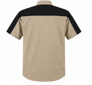 Chemise décontractée à manches courtes pour homme, col rabattu, color-block, pour l'été - Product Image 2