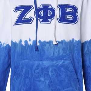 Sweat à capuche tie-dye Zeta Phi Beta avec broderie chenille, vêtements de sororité grecque, unisexe, coton premium - Product Image 6
