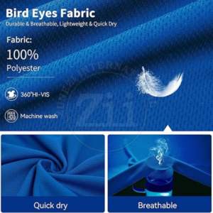 เสื้อเชิ้ตผ้าฟลีซสะท้อนแสง ANSI Class 1 LED กันน้ำ ระบายอากาศได้ดี น้ำหนักเบา ไซส์ใหญ่ สำหรับผู้ชาย มองเห็นได้ชัดเจน |   280 แกรมต่อตารางเมตร - Product Image 5