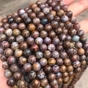 Pietersite naturelle marron/grise, pierre précieuse facettée et lisse, brin complet de 15 pouces, vente en gros pour la fabrication de bijoux, certifiée IGI ZUBEDA - Product Image 2