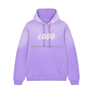 Marque 100% coton en gros sweat à capuche zippé surdimensionné hommes Streetwear 3D gaufrage sweats à capuche et sweat-shirts - Product Image 3