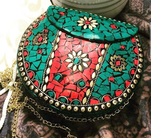 Gran oferta, artesanías de lujo, bolso de mano de noche para mujer, nuevo diseño, bolso de mosaico de Metal, bolsos de noche - Product Image 1