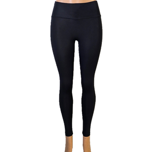 Super doux et confortable, taille mi-haute élastique, effet froncé personnalisé aux fesses, pour femme, en polyester et élasthanne brossé double face, toucher beurré, couleur unie - Product Image 1