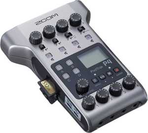 Grabadora <span class=keywords><strong>de</strong></span> <span class=keywords><strong>Podcast</strong></span> con Batería, 4 Micrófonos, Zoom Podtrak P4 - Product Image 3