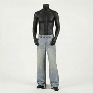 Jean droit en denim personnalisé pour homme – Qualité supérieure, style Hip Hop Gothique, streetwear hiver délavé pour homme 2026 - Product Image 4