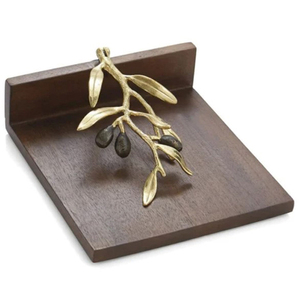 Nouveaux porte-serviettes personnalisables en acier inoxydable et laiton, forme ronde, finition dorée antique, accessoires pour porte-serviettes - Product Image 2