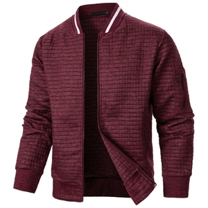 Chaqueta Casual Apex Crest Apparel Personalizada para Hombre, de Lona de Color Sólido, con Forro Polar Otoñal, Ecológica, Resistente al Viento, con Cierre y Cuello Henry - Product Image 5