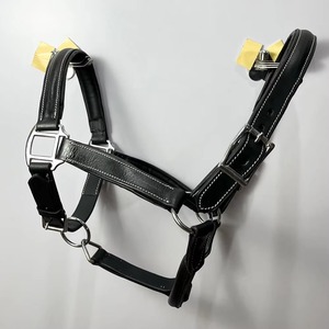 Harnais de polo en cuir et nylon durable pour chevaux, ajustement réglable, rembourrage doux, quincaillerie, design confortable, entraînement équestre - Product Image 2