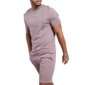 Ensemble T-shirt et short décontracté slim fit pour homme, 100 % coton biologique, haute qualité, le plus vendu - Product Image 5