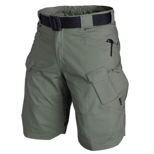 Pantalones Cortos Cargo para Hombre, Ecológicos, Transpirables, de Secado Rápido, Cintura Elástica, Mezcla de Poliéster/Algodón, Cierre de Cremallera - Product Image 1