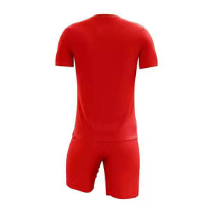 Conjunto de Uniforme de Pádel Rojo Unisex, Manga Corta, Poliéster que Absorbe la Humedad, Ajuste Atlético, Cuello Redondo, Impresión por Transferencia de Calor, para Todas las Temporadas - Product Image 2