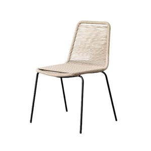 Chaises de salle à manger en corde tressée, mobilier de jardin et de restaurant de bonne qualité avec structure métallique, prix de gros - Product Image 1