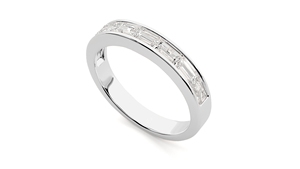 Anillo de Eternidad con Corte Baguette de Calidad Premium, Anillo Inteligente con Diamante Cultivado en Laboratorio, Oro Sólido de 14K, Certificado IGI, para Compromiso, Boda, Personalizado - Product Image 1