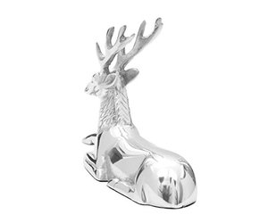14.5x6.5x21.4cm Handmade Aluminium Deer Figurine Modern Design Eco-Friendly Durable <b>Christmas</b> Tabletop Decoration for Home - Product Image 1