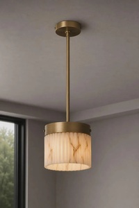 Modern Marble Wall Sconce Wall Mount Round Indoor Home Decor Fixture Antique Brass Finish Removable Diwali - Product Image 2