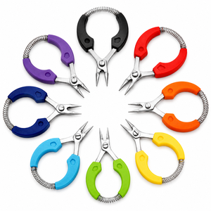 Palm Grip Round <b>Nose</b> Pliers 100mm Spring Loaded Jewelry Wire Looping Tool ZetomedPro - Product Image 3