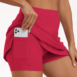 Jupe de sport athlétique pour femmes en polyester et élasthanne, tissu hautement extensible, jupe de tennis, de golf et de course de haute qualité avec nom d'équipe personnalisé - Product Image 2