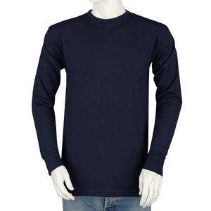 Camiseta de Manga Larga con Logotipo Personalizado de Alta Calidad, 100% Algodón, Secado Rápido, Transpirable, Cuello Redondo, Color Sólido, Informal, para Hombre - Product Image 2