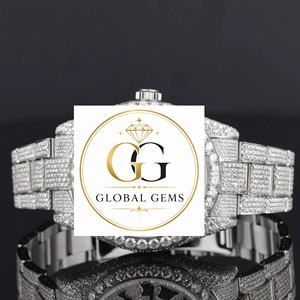 Reloj de Diamantes Blancos de Primera Calidad con Caja de Acero Inoxidable para Bodas y Compromisos Disponible a Buen Precio - Product Image 1