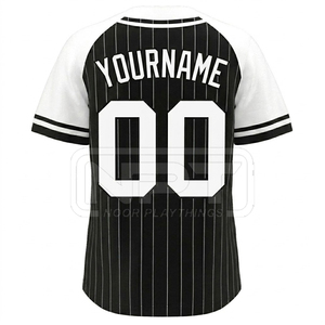 Maillots de baseball pour femmes de qualité supérieure, dernier design, sublimation, rayures blanches et bleu ciel, maillots spirituels - Product Image 2