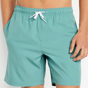 Forever Men's Blue Solid Board <b>Shorts</b> with Drawstring Waist Casual Style <b>Quick</b> <b>Dry</b> Nylon/Spandex - Product Image 6