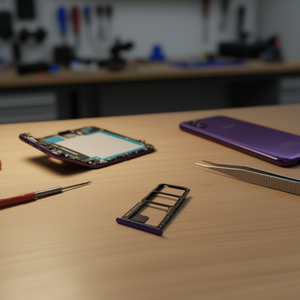 Tiroir pour carte SIM pour Oppo Realme 5 Violet - Product Image 3