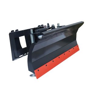 Lama spazzaneve/terna da 72 pollici per skid steer, con attacco rapido universale a 30 gradi sinistra/destra, bordo tagliente regolabile e pattini di scorrimento - Product Image 3