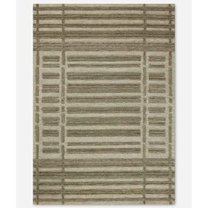 Tapis en laine à rayures modernes, tufté à la main, vert neutre, tapis d'appoint minimaliste pour salon et chambre, taille personnalisée, tapis de luxe pour la décoration du sol - Product Image 2