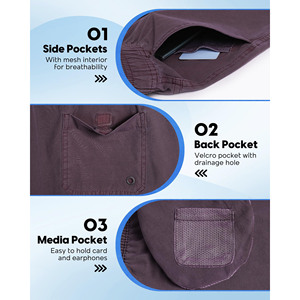 Shorts de jogging d'été pour hommes 100% coton, taille élastique ample, confortables, légers, respirants, pour sports de plein air - Product Image 4