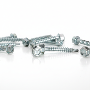 Tornillo Autoperforante de Cabeza Hexagonal, Acero Métrico Clase 8.8, Galvanizado en Zinc, Rosca Gruesa - Product Image 1