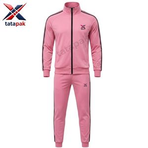 Traje Deportivo de Entrenamiento 100% Algodón y Poliéster, Chándal con Cremallera Completa, Transpirable, Cómodo, Ropa Deportiva al por Mayor - Product Image 4