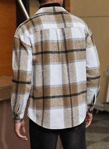 Mens Flannel Plaid Shirt <b>Jacket</b> with Pockets Camp <b>Fleece</b> <b>Lined</b> Shirt Winter Coats Thick Outwear Winter Men Plaid Flannel Shirts - Product Image 4