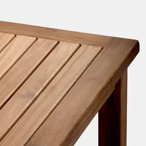 Mesa de Centro Rectangular Minimalista de Madera de Teca Reciclada Natural para Patio, Jardín, Balcón y Terraza - Product Image 6