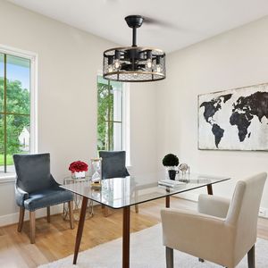 20-Inch Industrial Cage Ceiling <b>Fan</b> with <b>Remote</b> <b>Control</b> 7 ABS Blades DC Motor 1H/4H/8H Timer - Product Image 4