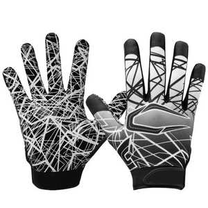 Gants de football américain personnalisés en gros, à forte adhérence, pour jeunes et adultes, pour l'entraînement sportif - Product Image 1