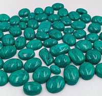 Turquoise verte cabochon, pierre précieuse en vrac, vente en gros, polie, taille ovale, effet de jeu de couleurs, pour la fabrication de bijoux, 2 KG, taille libre