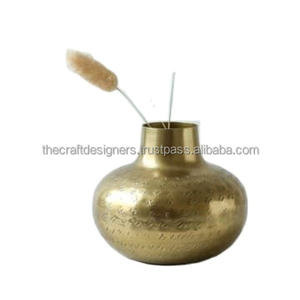 Vase à fleurs décoratif en laiton pour jardinière de table de luxe en or pour la décoration intérieure uniquement vente en gros de pots à fleurs et vases de table - Product Image 6