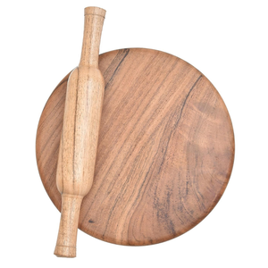 Ensemble de planches à découper en bois Smart Art pour la cuisine, en bois d'acacia, planche à rouler, planche à roti, planche à chapati, finition naturelle - Product Image 3