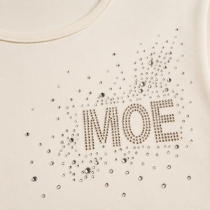 Blusa de mujer con aplique de diamantes de imitación, manga larga, top corto, cuello redondo, ajuste ceñido, estilo streetwear, venta al por mayor - Product Image 5