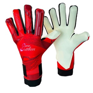 Premium Roll Finger Soccer <b>Gloves</b> <b>with</b> Silicone Injected Backhand and High <b>Grip</b> 4mm German Contact Latex Palm - Product Image 3