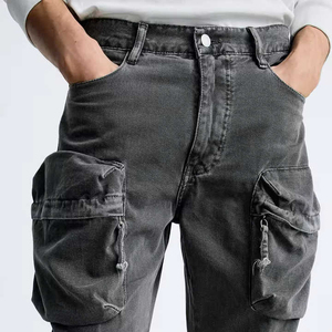 Pantalon cargo homme pas cher, style streetwear, 6 poches, grandes tailles, logo personnalisé, service OEM, faible MOQ - Product Image 5