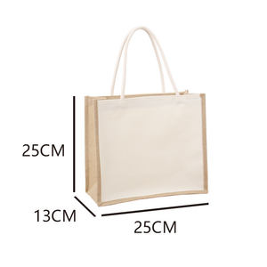 Sustainable Jute Shopper Tote <b>Bag</b> with Eco Friendly Printing Options - Product Image 5