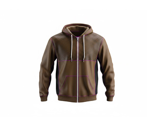 เสื้อฮู้ดซิปเต็มตัวแบบ OEM รับออกแบบตามสั่ง แฟชั่นฤดูหนาวสำหรับผู้ชาย ผู้หญิง และวัยรุ่น เสื้อแจ็คเก็ตมีฮู้ดสำหรับออกกำลังกาย ชุดกีฬา - Product Image 3