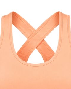 Customized <b>Peach</b> Women Cross Back Yoga Tank <b>Top</b> Breathable Sleeveless Gym Fitness Workout Activewear Sports Running Vest Shirt - Product Image 5