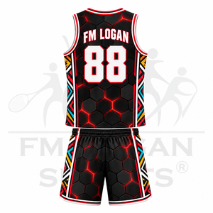 Ensemble d'uniformes de basketball par sublimation de qualité supérieure, maillot et short en maille polyester respirante, vêtements de sport personnalisés pour équipe - Product Image 2