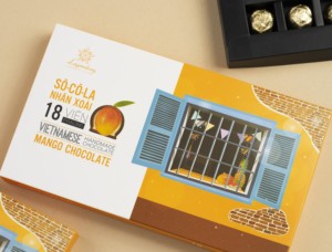 Boîtes cadeaux de chocolat avec garniture à la mangue pour souvenirs, cadeaux et vente en gros de chocolat, emballage personnalisé - Product Image 5