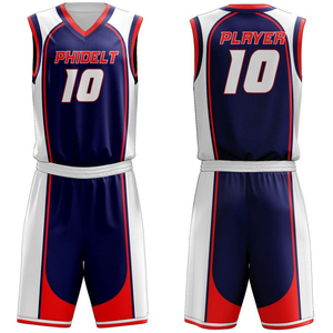 Ensembles d'uniformes de basketball respirants de qualité supérieure, couleur personnalisée, 100 % polyester, imprimés par sublimation - Product Image 1
