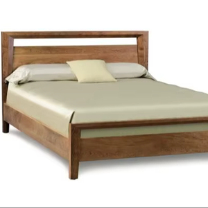 Contemporary <b>Framed</b> Solid Wood <b>Platform</b> <b>Bed</b> with Open Headboard | Premium Mango & Teak Wood King Size <b>Bed</b> - Product Image 1