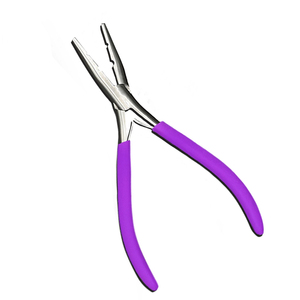 Alicates profesionales para extensiones de cabello, para aplicación y extracción de microanillos y cuentas, herramienta de salón duradera con agarre cómodo - Product Image 2